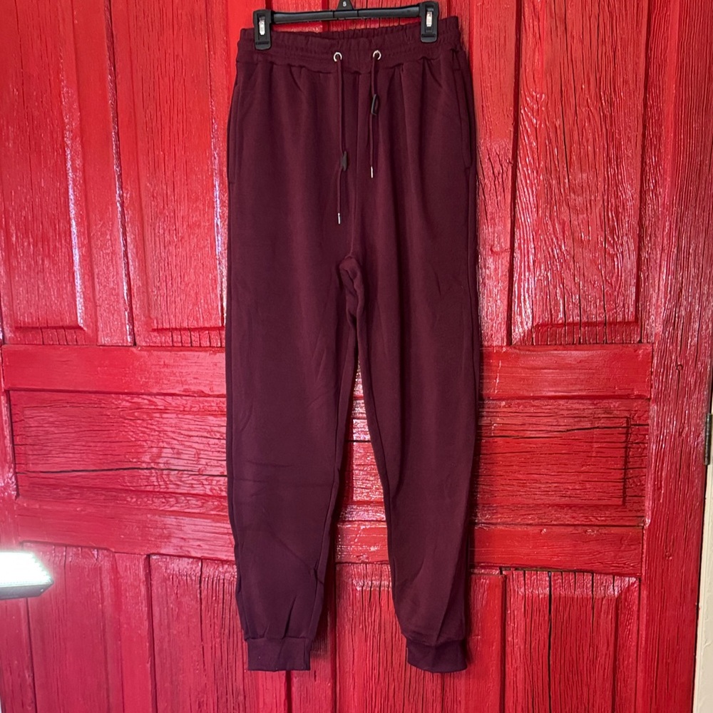 Stylish Burgundy Jogger Sweatpants